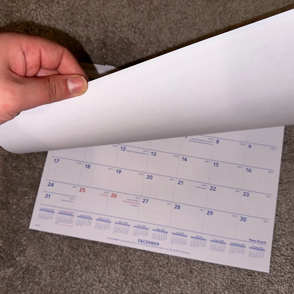 12 month desk calendar